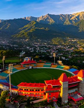 View of dharamshal cricket stadium
